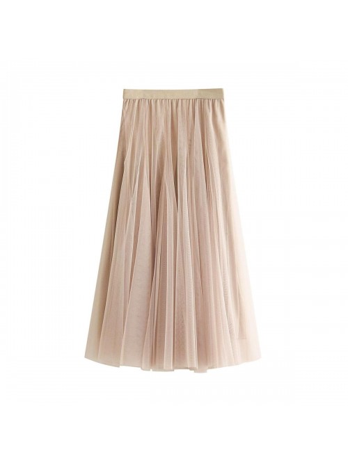 Tutu Tulle Skirt Elastic High Waist A Line Long La...