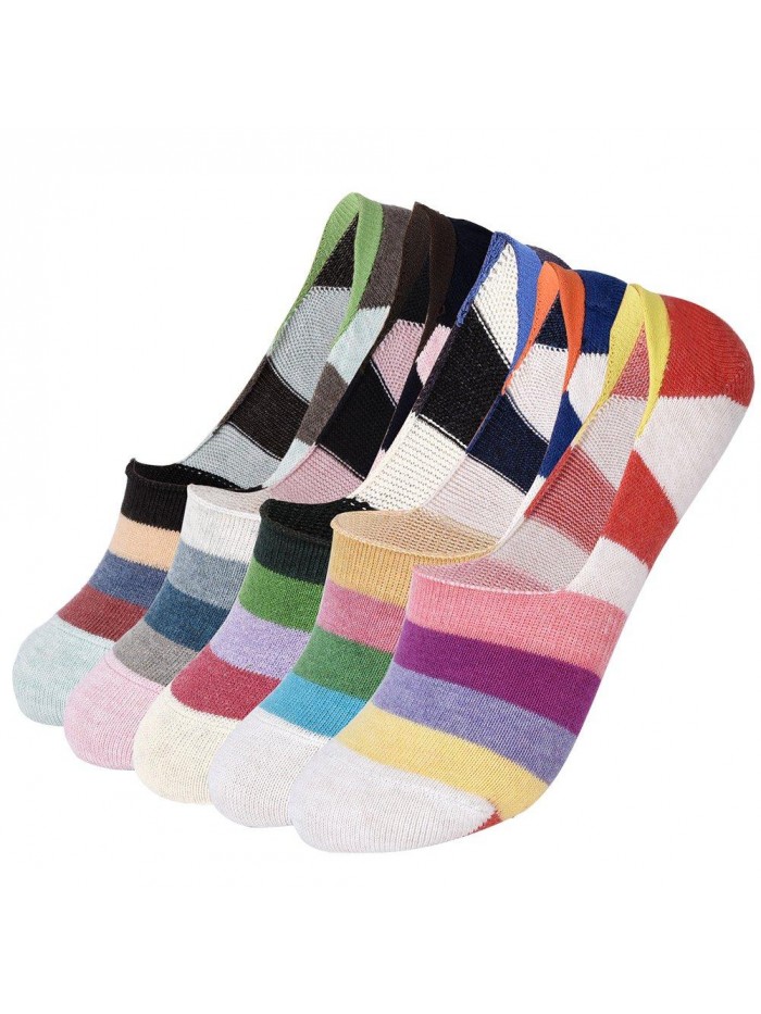 Show Socks Non Slip - Women Low Cut Cotton Invisible Sock for Slip On Shoes Loafer Athletics Sports Casual Woman Size 5-9 