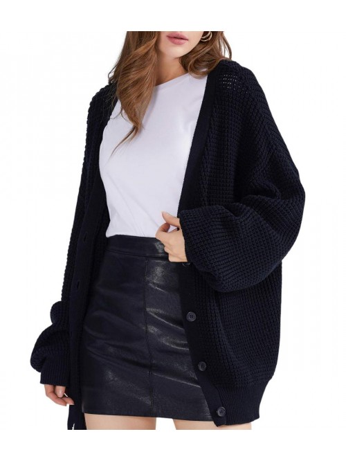 Women's Cardigan Sweater 100% Cotton Button-Down L...