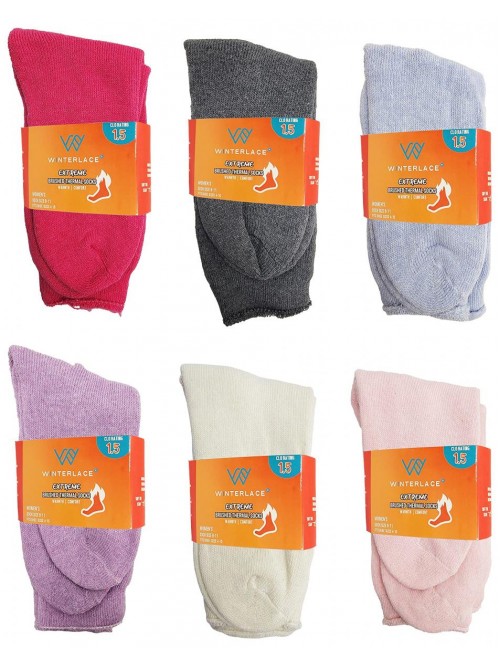 Pairs Thick Thermal Socks, Plus Size Womens Brushe...