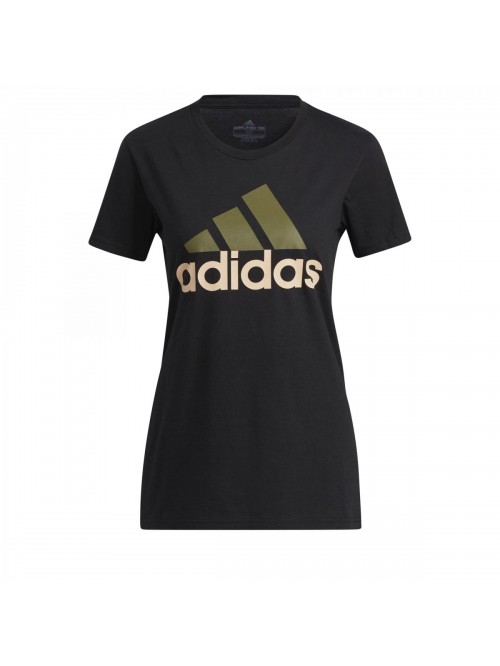 Women's Badge of Sport Tee, Black/Focus Olive/Halo...