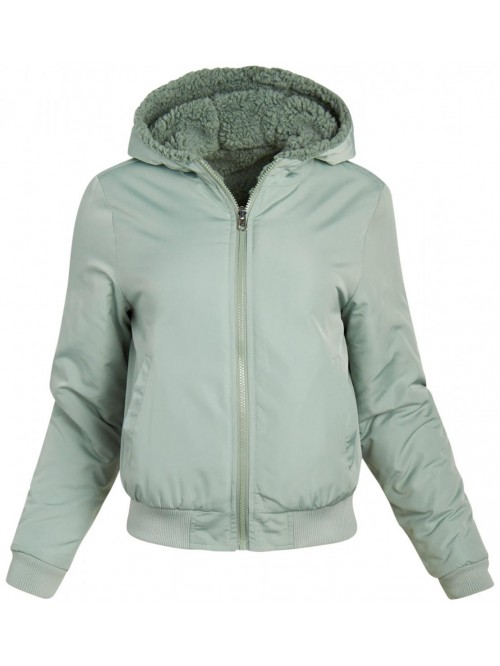 Women’s Jacket - Reversible Teddy Sherpa Windbre...