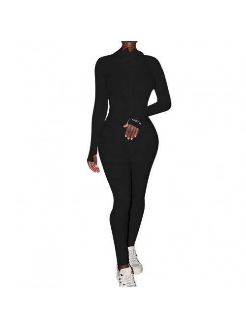 Womens One Piece Bodycon Jumpsuit -Sexy Long Sleev...