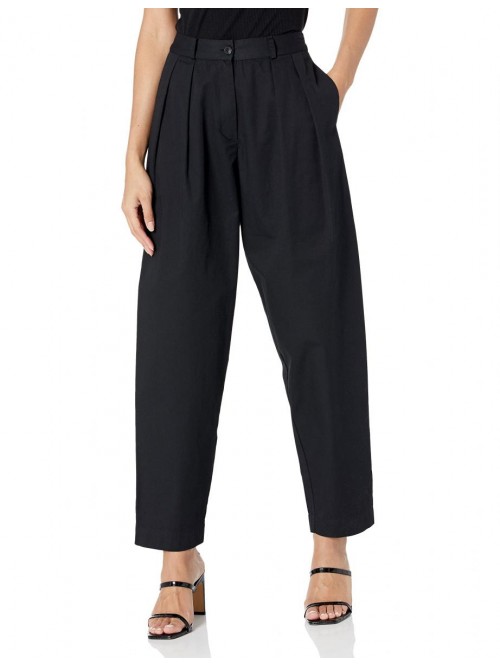 Drop Women's Sharon Loose Fit Pleated Pants, Caper...