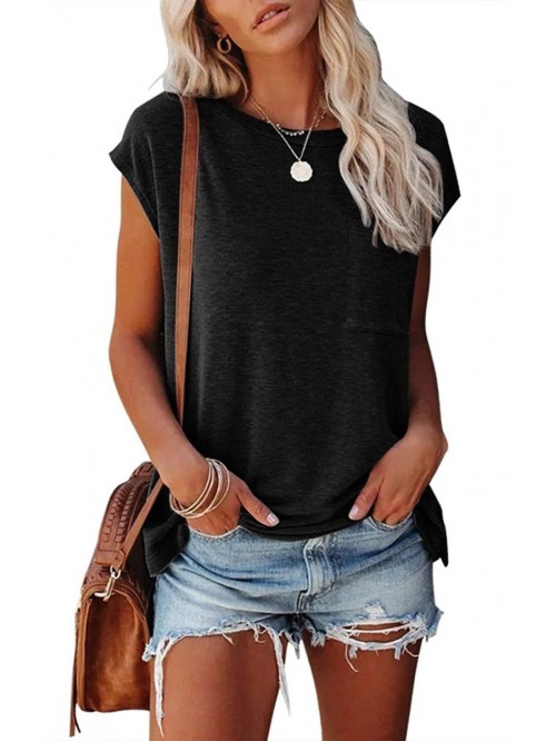 Women's Short Sleeve Tunic Tops Summer Basic Loose...