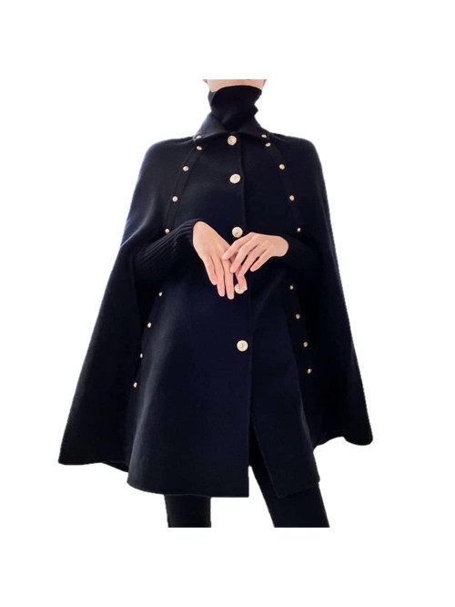 Cape Woolen Cloth Coat Women Poncho Autumn Winter ...