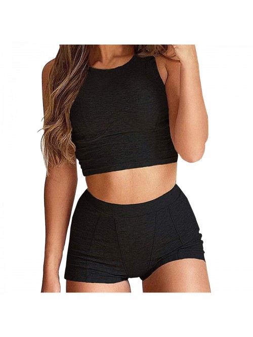 Yoga Outfits 2 Piece Set Workout Gym Shorts Leggin...