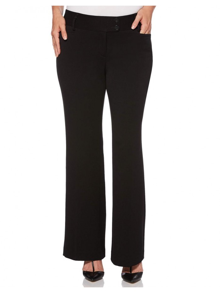 Women's Curvy Fit Gabardine Bootcut Dress Pants (Size 4-16) 