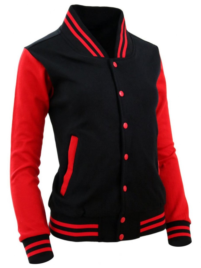 Women's Baseball Jacket Varsity Cotton Letterman Jackets 