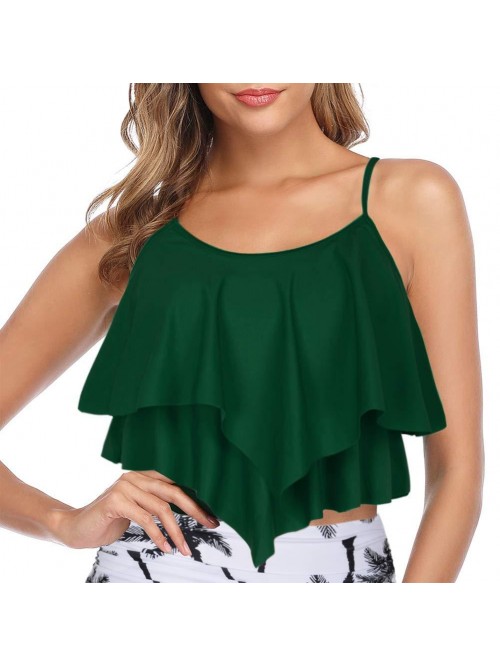 Women's Bikini Top Flounce Crop Top Falbala Ruffle...