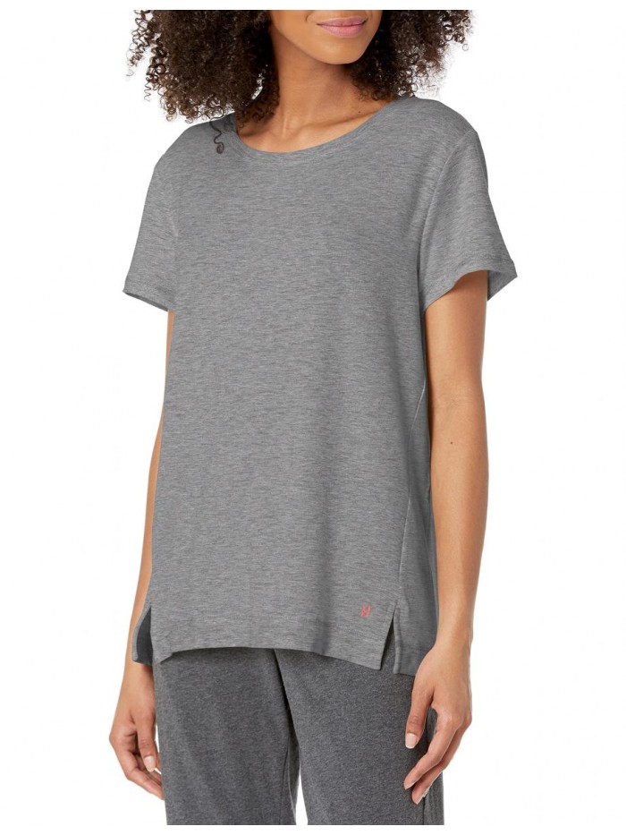 Solid French Terry Short Sleeve Lounge Tee Sleepwear 