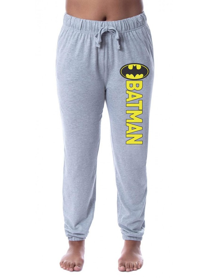 Comics Womens' Batman Classic Bat Logo Sleep Jogger Pajama Pants 