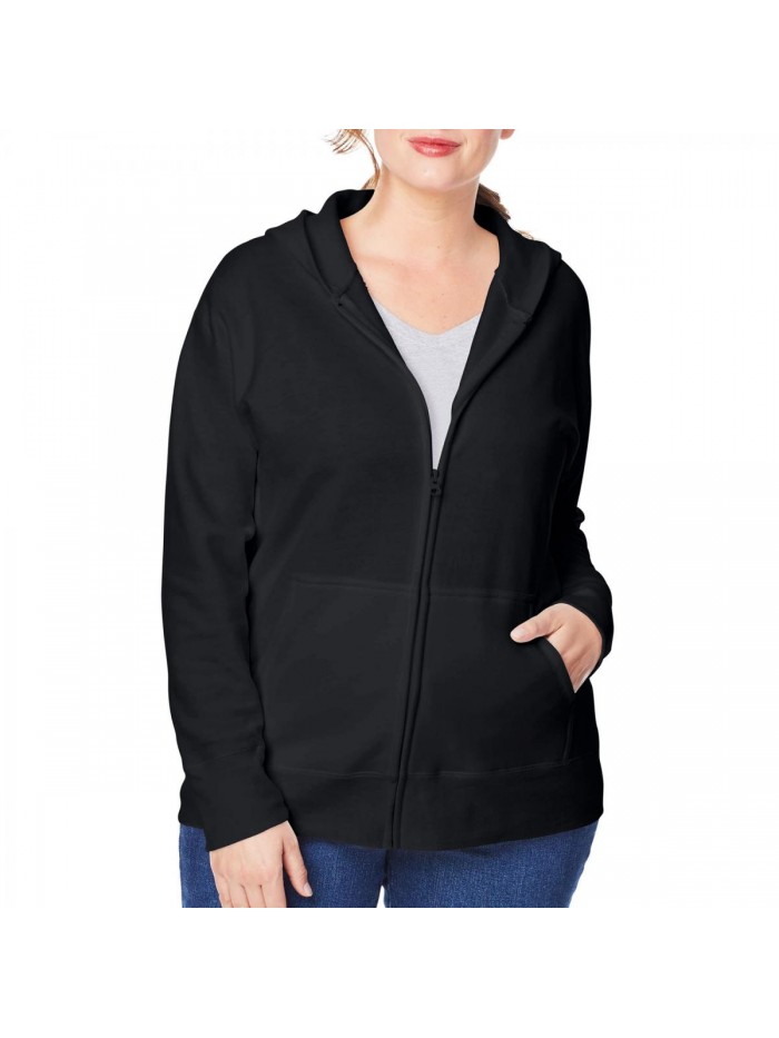 MY SIZE Plus Size ComfortSoft EcoSmart Fleece Full-Zip Women's Hoodie 