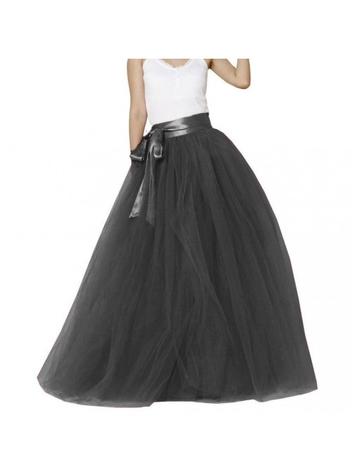 Womens Long Tutu Party Evening Tulle Skirt PC05 