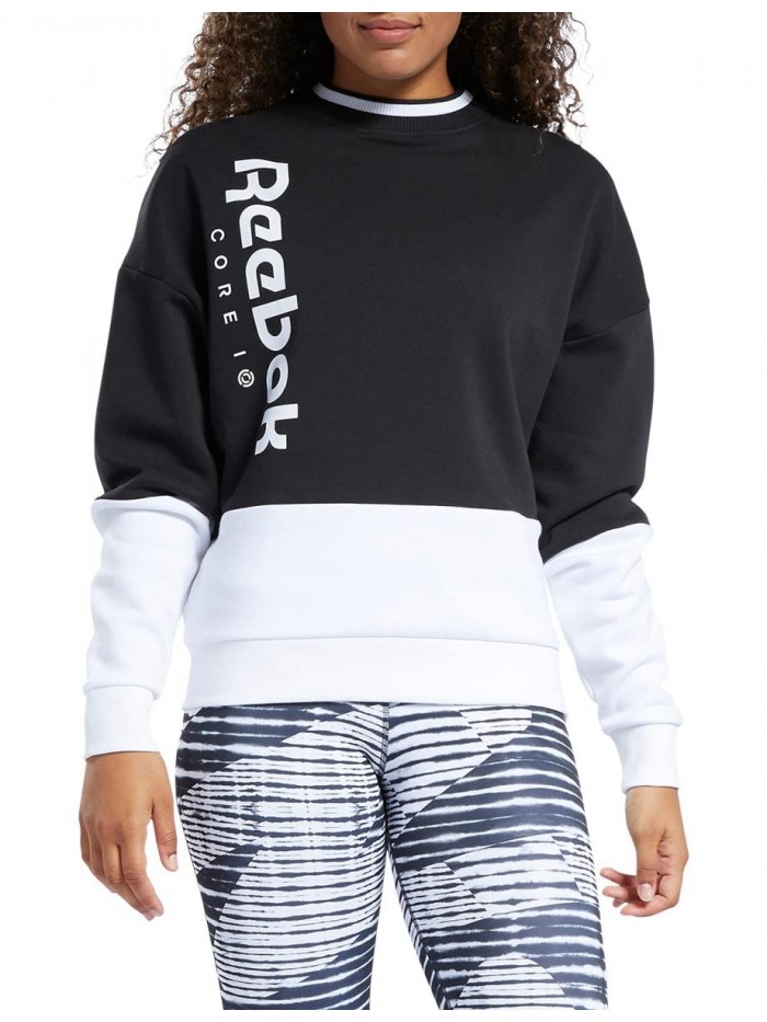 10 by Reebok Women's Oversized Color Block Crewneck Sweatshirt 