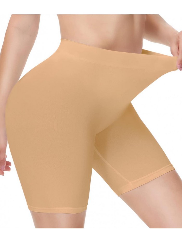 Shorts Womens Seamless Boyshorts Panties for Under Dress,Soft High Waist Yoga Bike Shorts 