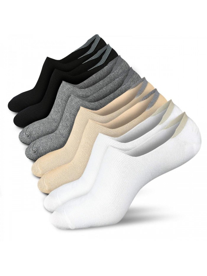 Show Socks Women Low Socks Non Slip Flat Boat Line 4/8 Pairs 