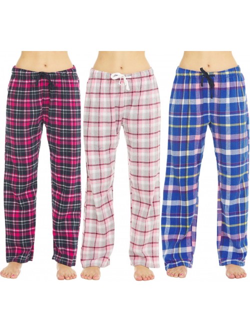 Pants for Women-Flannel Plaid Pants for Women-Plus...