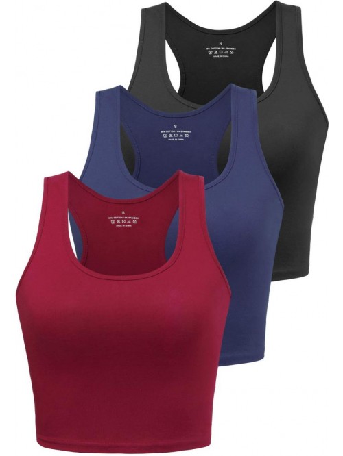 Sports Crop Tank Tops for Women Cropped Workout To...