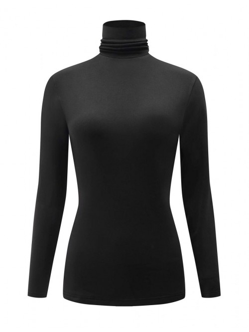 KLOTHO Casual Turtleneck Tops Lightweight Long Sle...